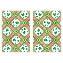 Load image into Gallery viewer, Shamrock Diamonds Irish Tea Towel