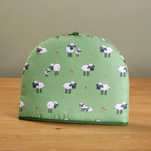Load image into Gallery viewer, Fluffy Flock Green, Quilted Tea Cozy