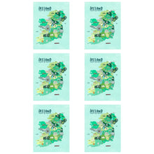 Load image into Gallery viewer, Packs of Painted Ireland Map Cotton Tea Towel