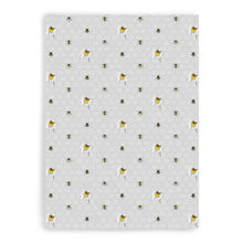 Load image into Gallery viewer, Packs of Bee Happy Whimsical Bee Cotton Tea Towel
