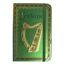 Load image into Gallery viewer, Irish Harp Green Notebook
