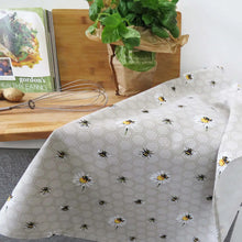 Load image into Gallery viewer, Packs of Bee Happy Whimsical Bee Cotton Tea Towel
