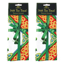 Load image into Gallery viewer, Shamrock Diamonds Irish Tea Towel