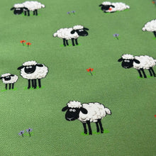 Load image into Gallery viewer, Packs of Fluffy Flock Green Irish Sheep Cotton Tea Towel