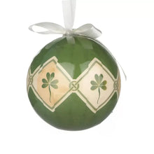 Load image into Gallery viewer, Irish Shamrock Designed Christmas Baubles Set of 4