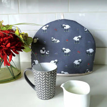 Load image into Gallery viewer, Packs of Fluffy Flock Grey Irish Sheep Quilted Tea Cosy