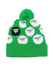 Load image into Gallery viewer, Green All-Over Sheep Kids Knit Hat