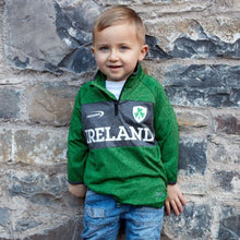 Load image into Gallery viewer, Kids Green Grindle Ireland 1/4 Zip Performance Top