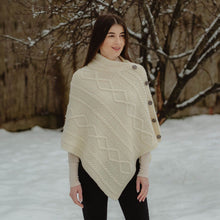 Load image into Gallery viewer, Cable Knit Cowl Neck Poncho