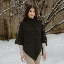 Load image into Gallery viewer, Cable Knit Cowl Neck Poncho