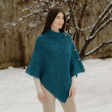 Load image into Gallery viewer, Cable Knit Cowl Neck Poncho