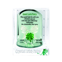 Load image into Gallery viewer, Shamrock Angel Glass Ornament