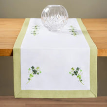 Load image into Gallery viewer, Packs of 40 Shades of Green Shamrock Table Runner 14x54