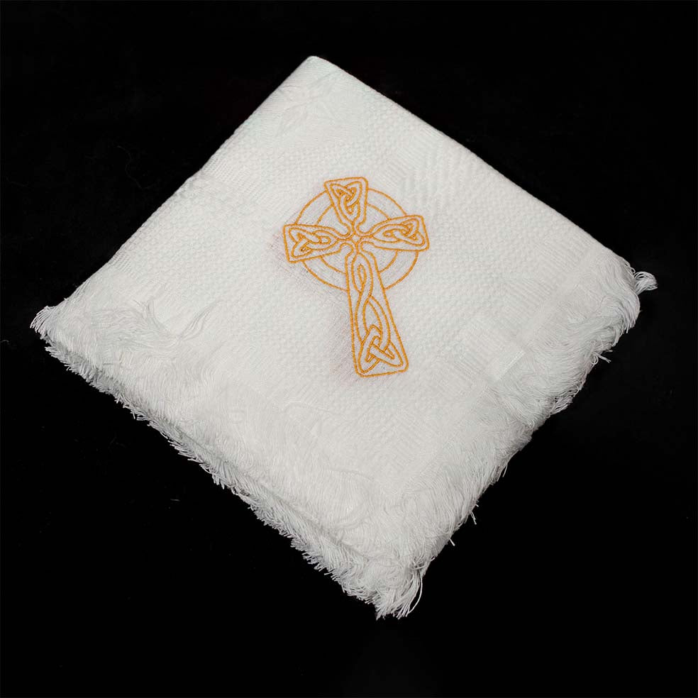 Celtic Cross Cristening Blanket