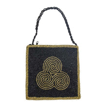 Load image into Gallery viewer, Black Beaded Celtic Purse