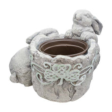 Load image into Gallery viewer, Bunny Flower Pot - Shamrock Motif