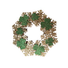 Load image into Gallery viewer, Snowflakes And Shamrocks Light Up Wreath