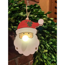 Load image into Gallery viewer, Irish Santa Wood Light Up Ornament