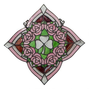 Irish Rose Stained Glass Window