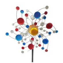 Load image into Gallery viewer, Patriotic Spinning Spheres Solar Garden Stake