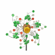 Load image into Gallery viewer, Colors Of Ire Shamrock Solar Spinning Garden Stake