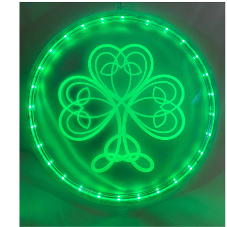 Celtic Shamrock Lighted Window Ornament