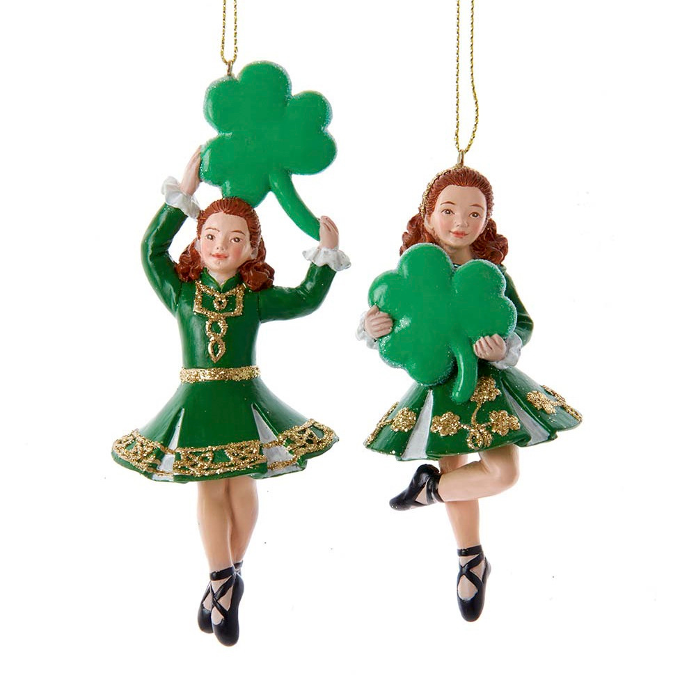 Lucky Irish Girls Ornament - Set Of 2