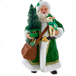 Irish Santa With Tree And Lamb - Musical